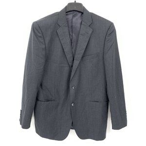 Black Saks Fifth Avenue Ermenegildo Zegna Wool Slim Blazer Gray 2 Button 44L